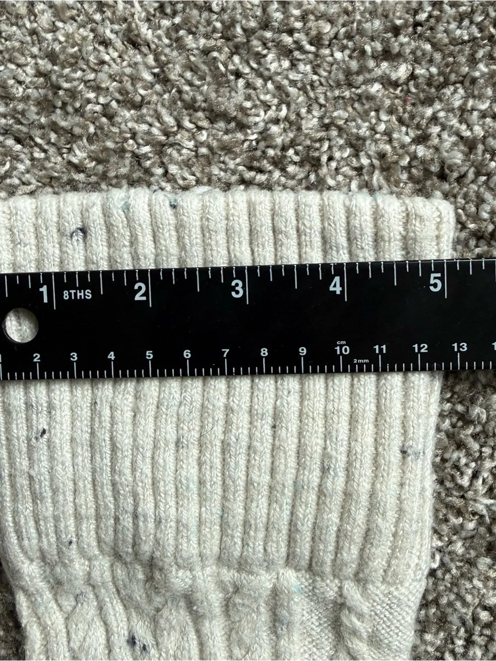 UGG Cable Knit Rain Boot Socks Cream Cuffed Cozy
